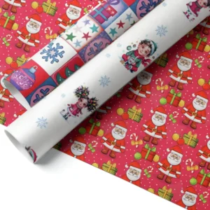 Vánoční balicí papír - Mix II - 70 × 200 cm karton (60 rolí)